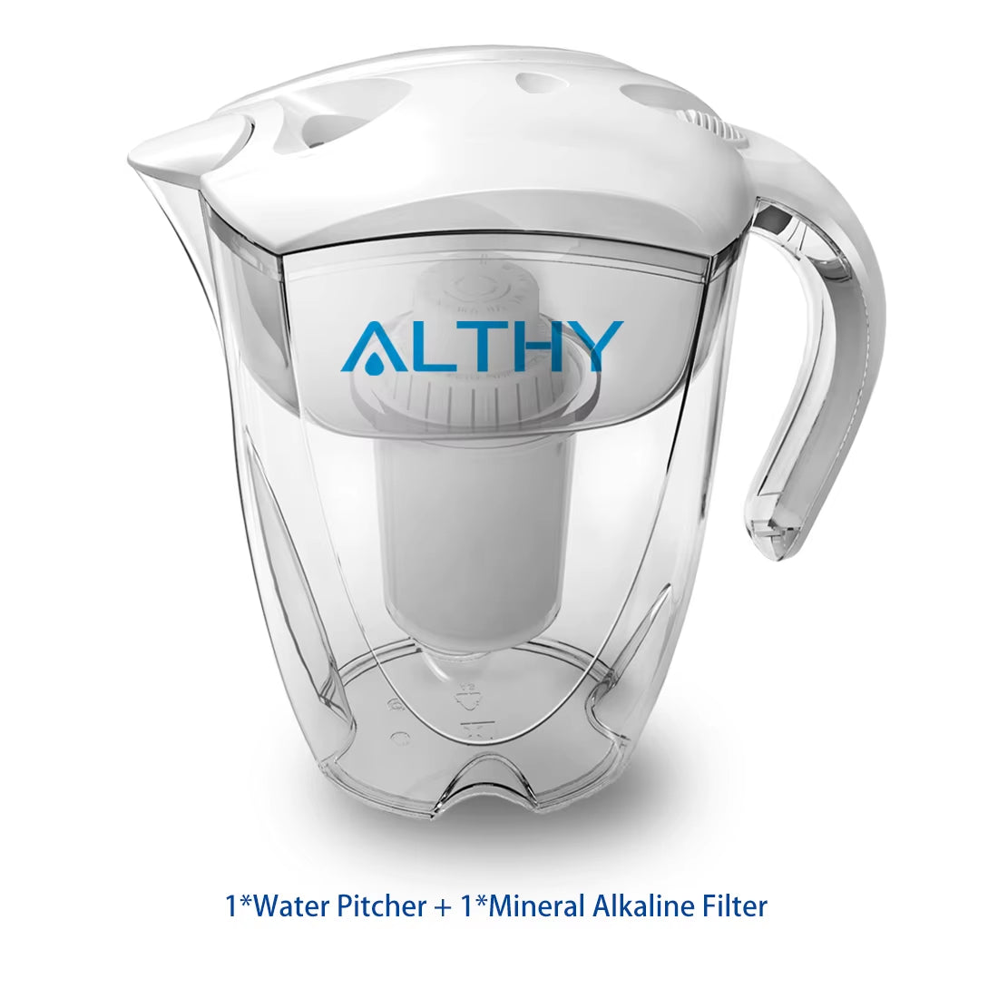 3.5L Mineral Alkaline Water Pitcher Filter - 400L Long-Life Filters - Alkalizer Purifier Filtration System +Ph -ORP