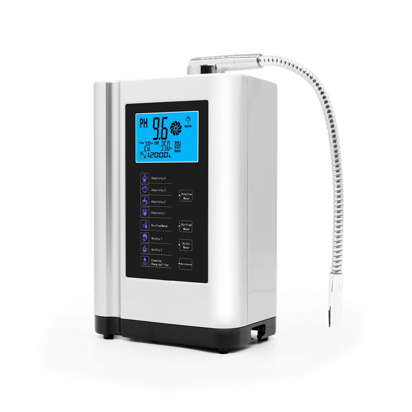 Alkaline Water Ionizer Hydrogen Generator Machine Purifier,Produces Ph 3.5-10.5 Alkaline Acid Water Water Filter System for Home